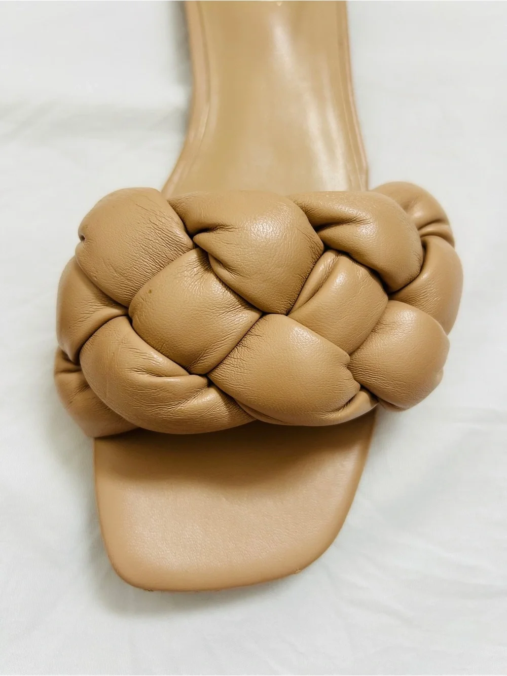 Nine West Tan Braided Slide Sandals
